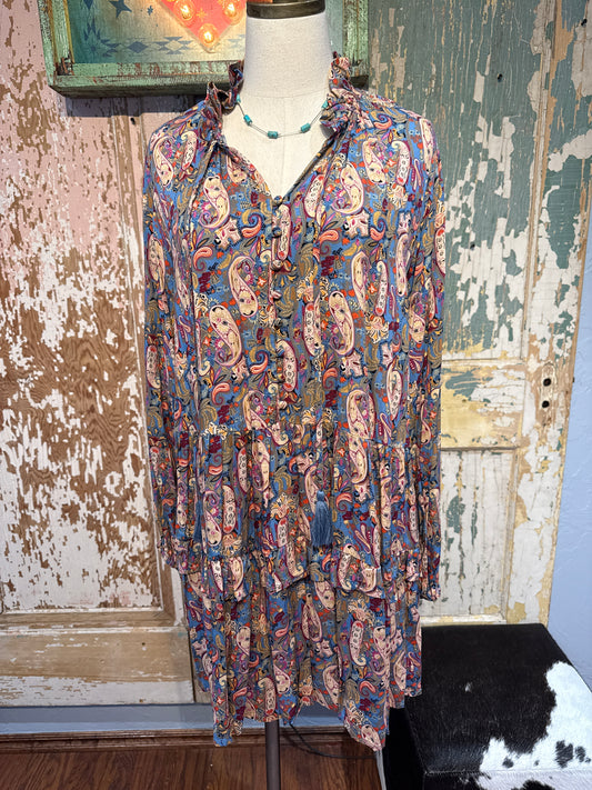 Paisley Print Dress