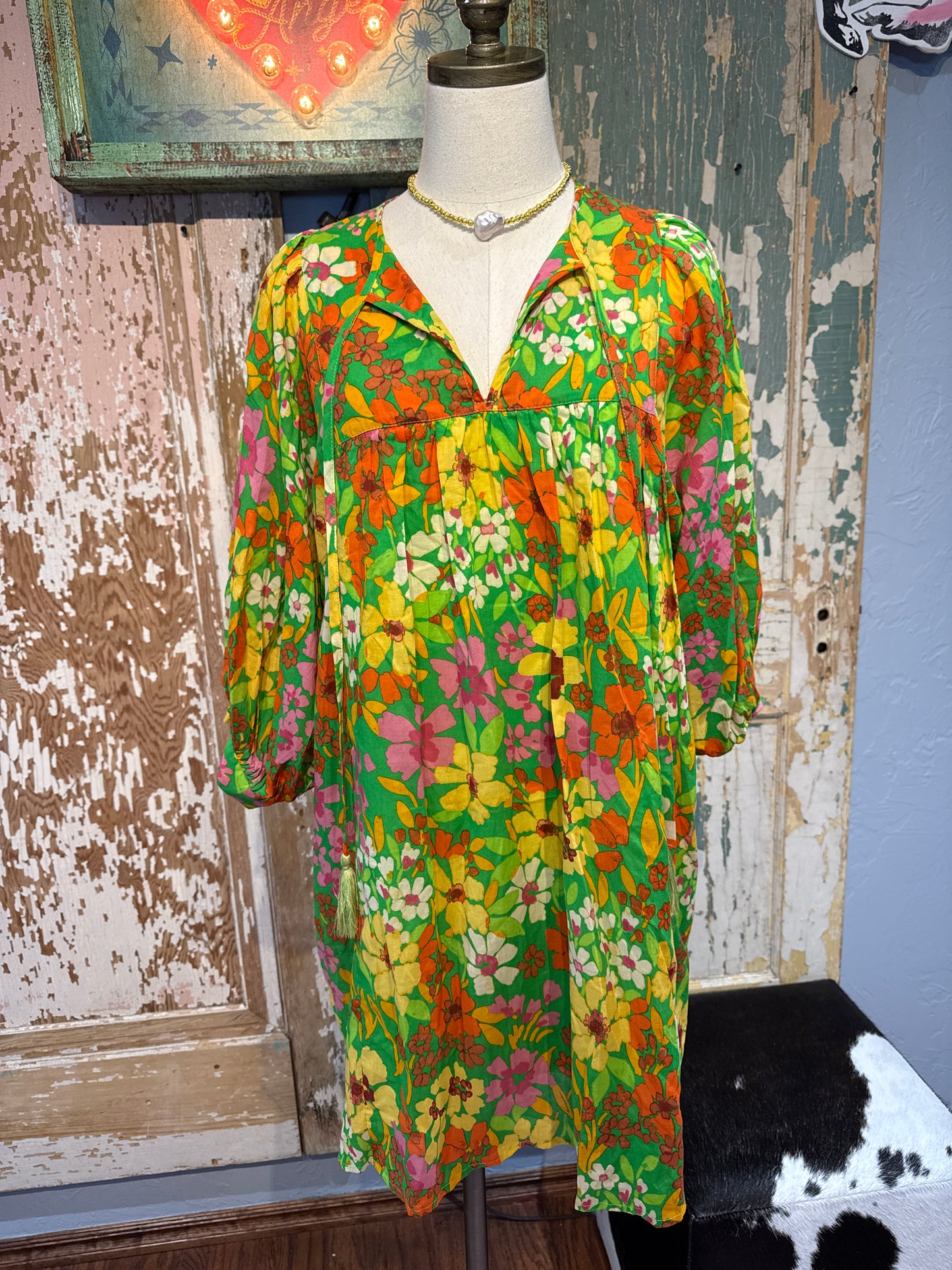 Green Floral Dress