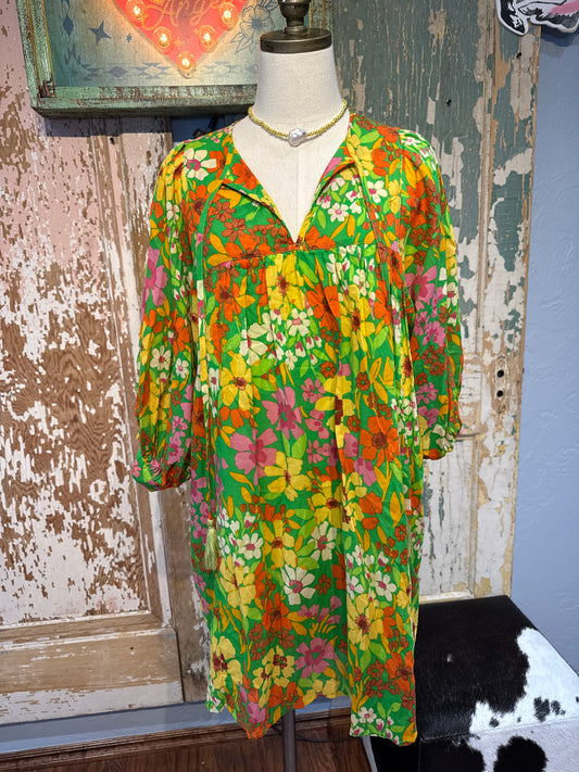 Green Floral Dress