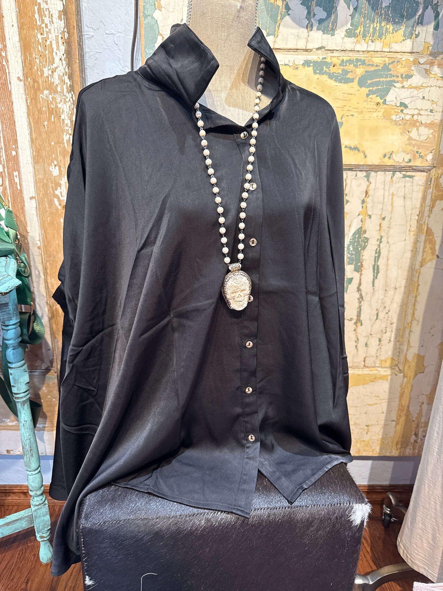 Black Silky Top