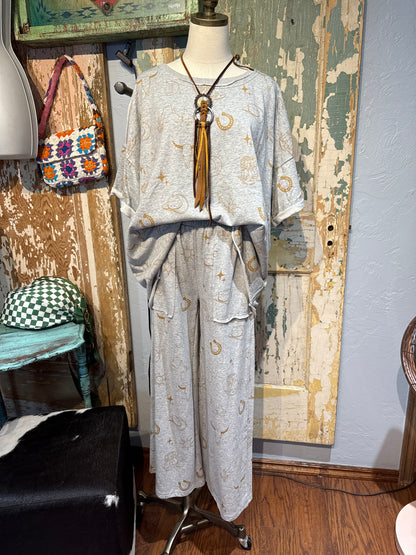 Grey Western Sweatpants