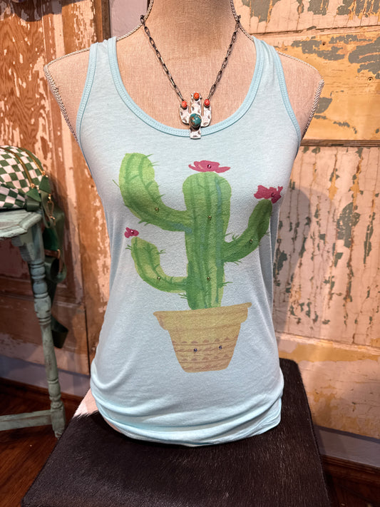 Cactus Tank with Sequins