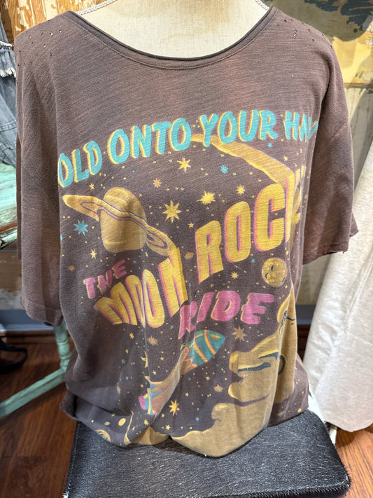 Jaded Gypsy Moon Dance Distressed Tee