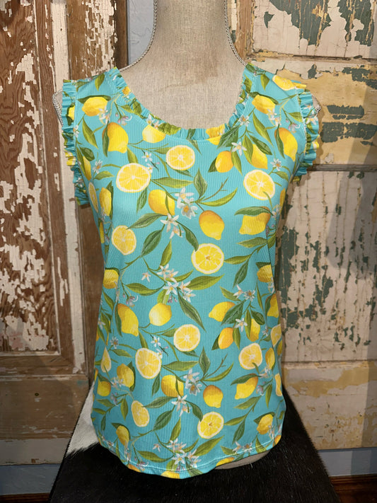 Teal Lemon Tank