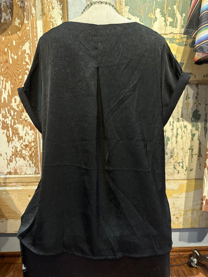 Black Silky Dress Shirt