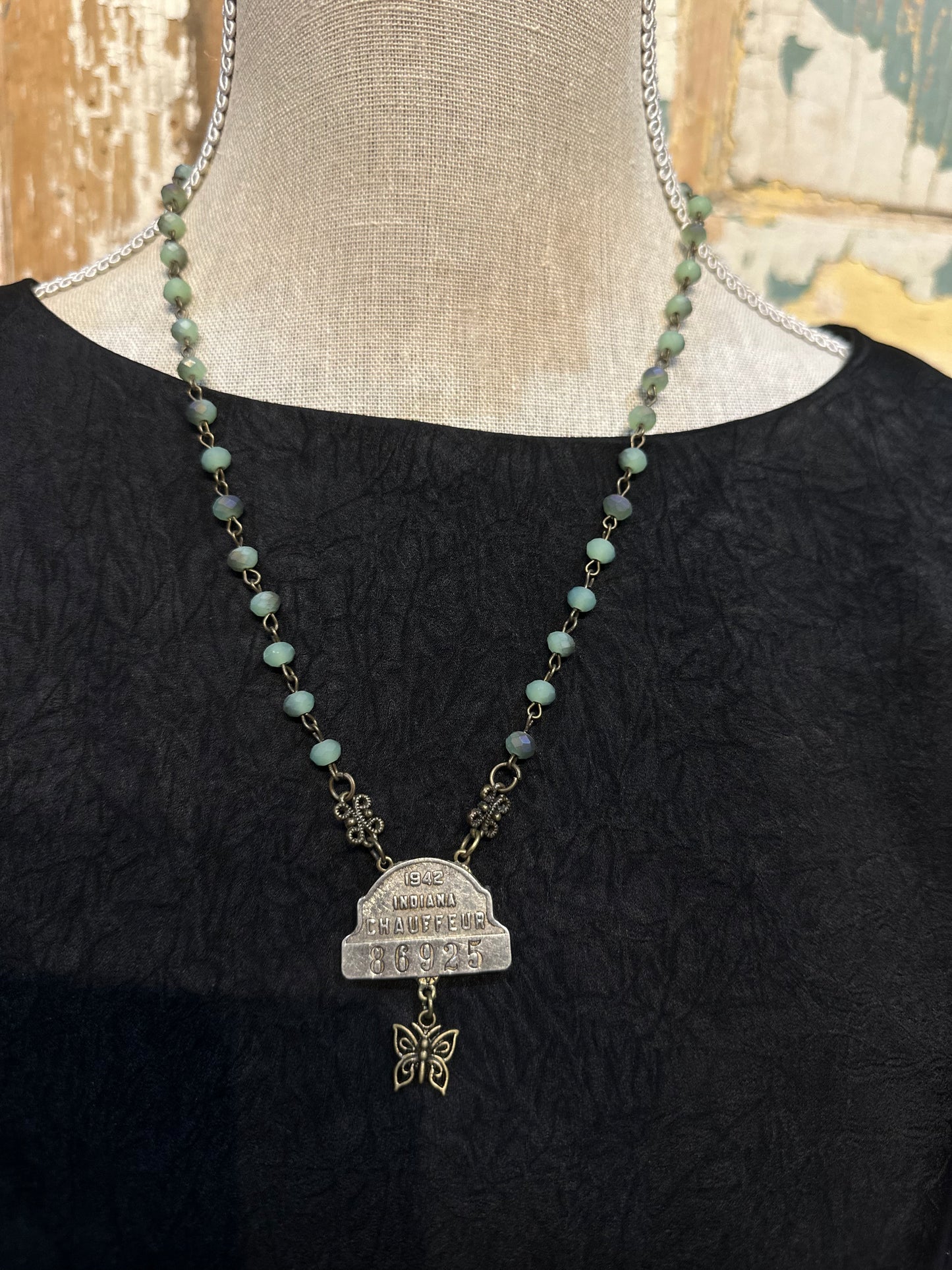 Indiana 1942 Chauffeur Badge Necklace