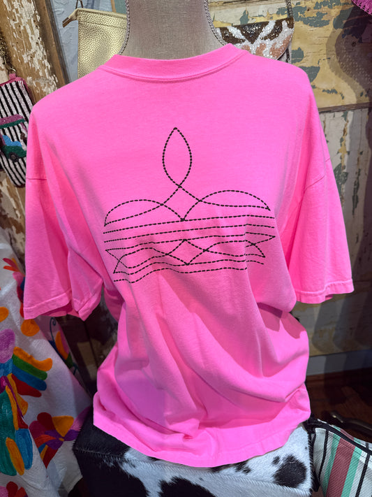 Pink Boot Tee