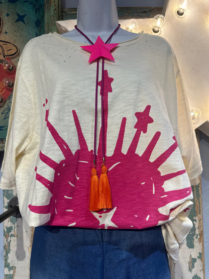 Paperlace Pink Sacred Heart Tee