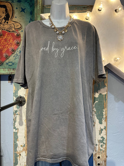 Saved By Grace Light Washed Tee