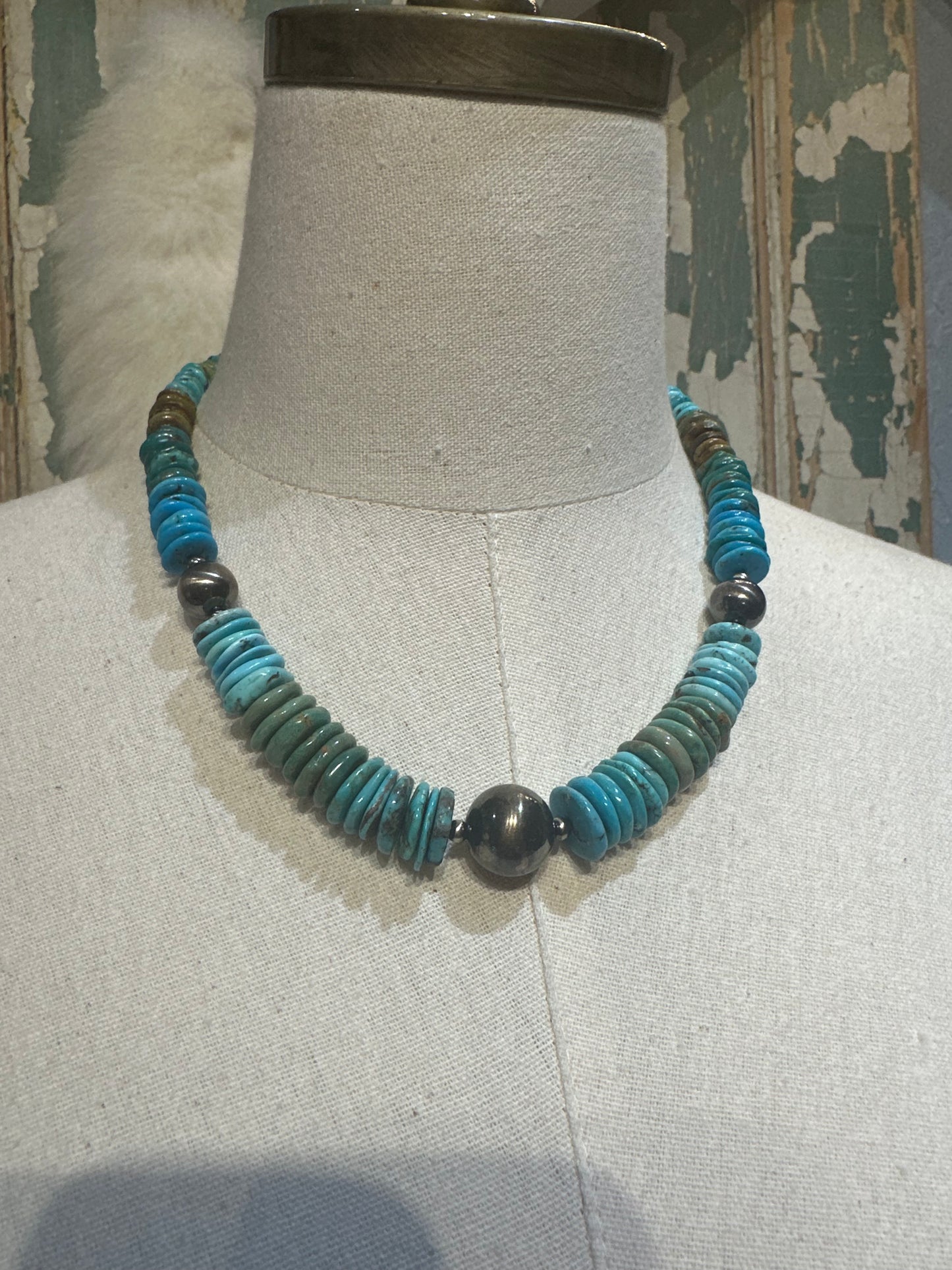 Turquoise & Navajo Pearl Necklace