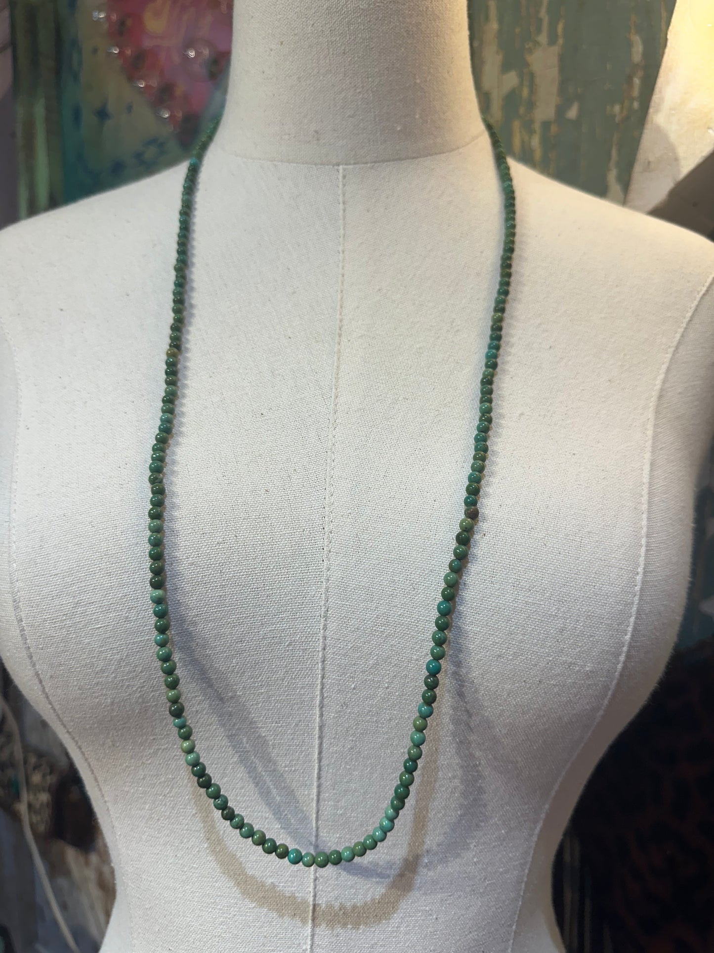 Long Turquoise Layering Necklace