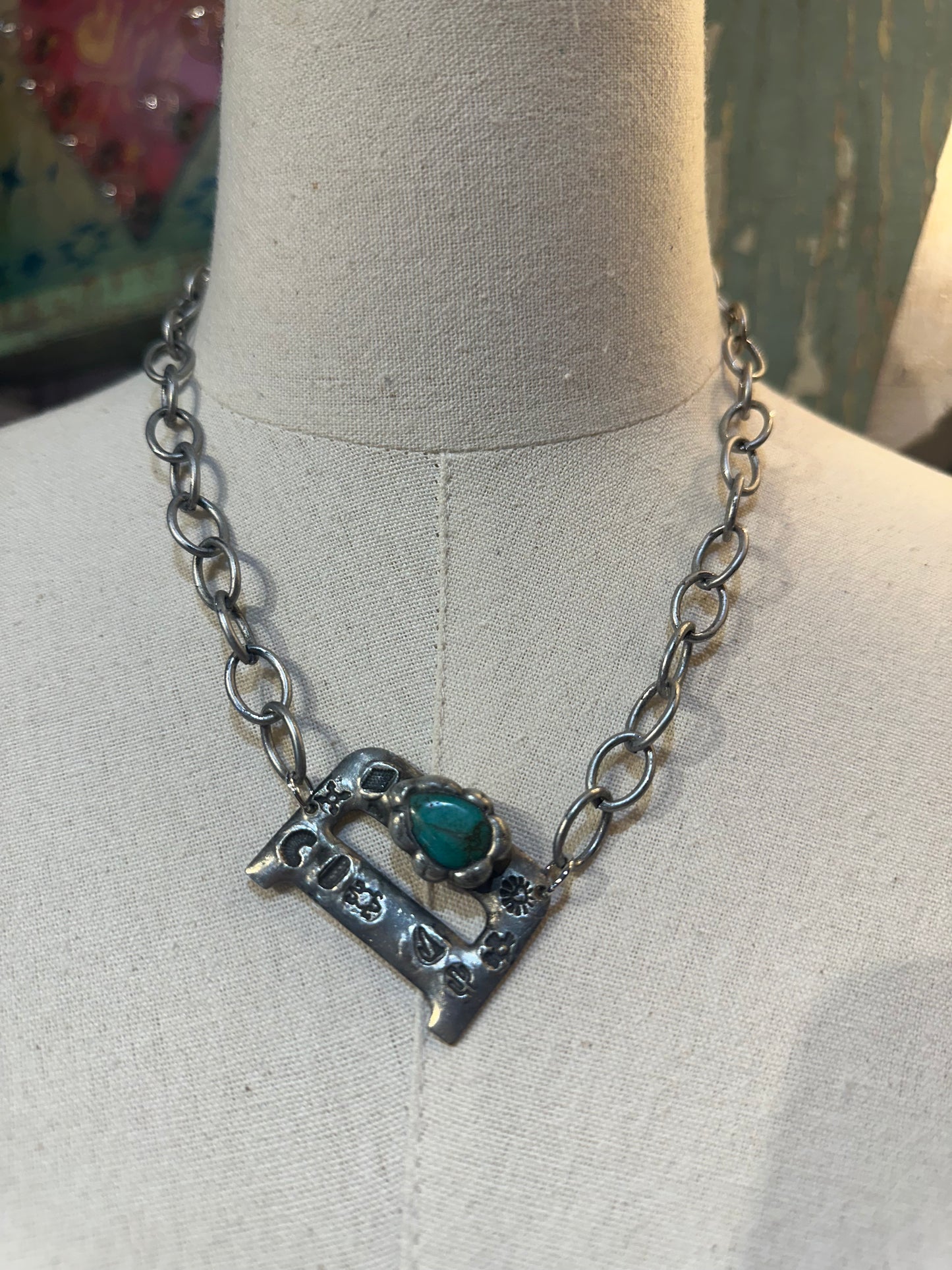 Art By Amy Turquoise Initial Necklaces
