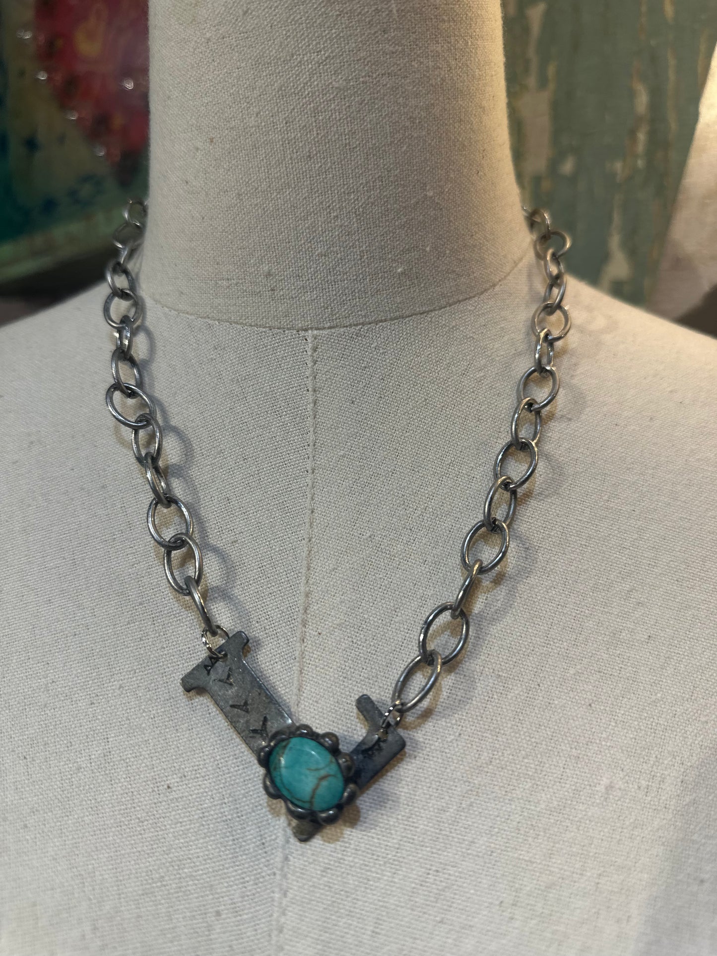 Art By Amy Turquoise Initial Necklaces