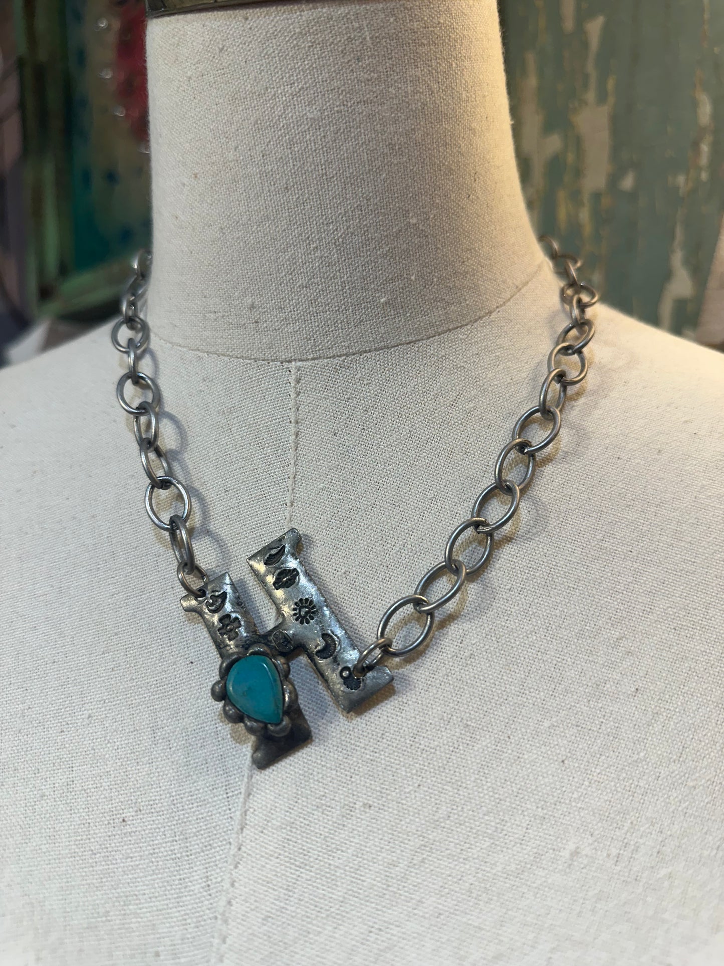 Art By Amy Turquoise Initial Necklaces