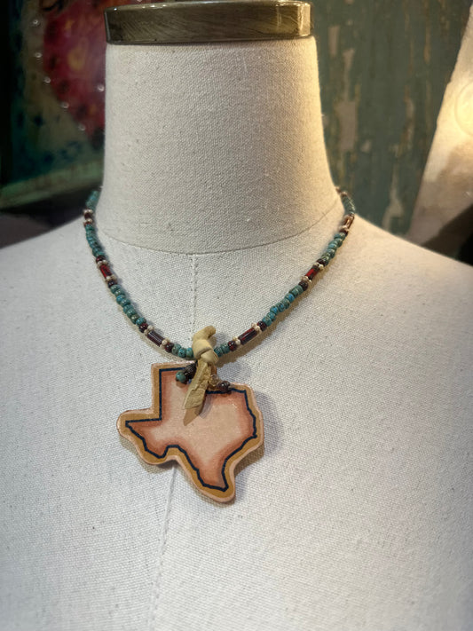 Leather Texas Necklace