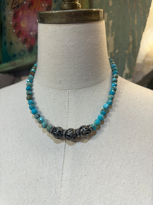 Sandra Ling Inspired Turquoise Necklace