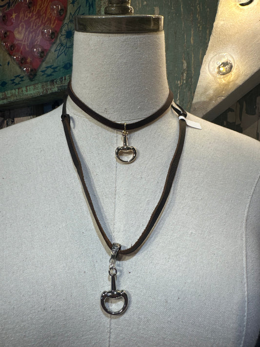 Adjustable Leather Horse Bit Choker