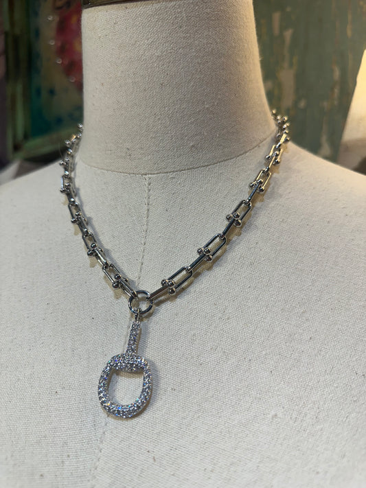 Bling Horse Bit Necklace