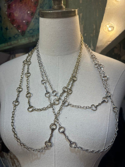 Double Strand Horse Bit Necklace