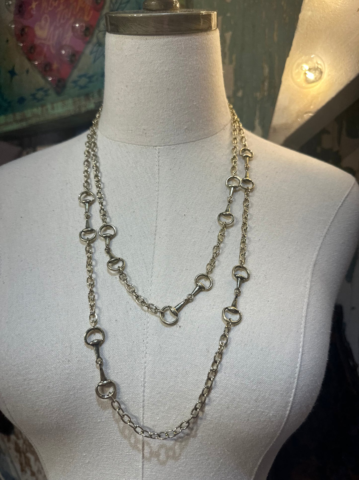 Double Strand Horse Bit Necklace