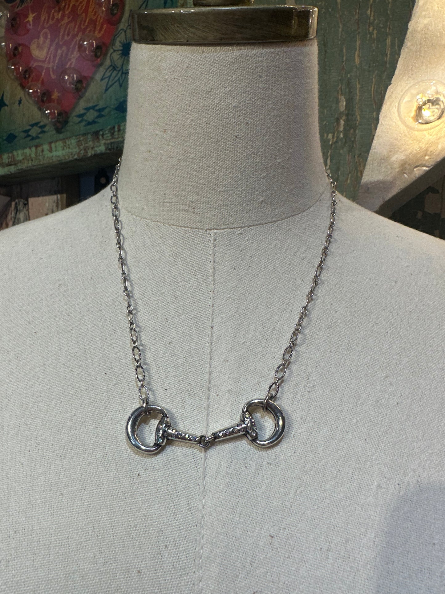 Inspired Bling Horse Bit Necklace