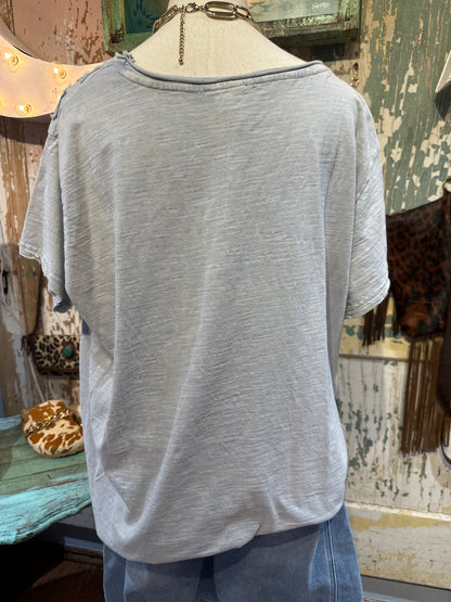 Blue Velvet Star Front Tee
