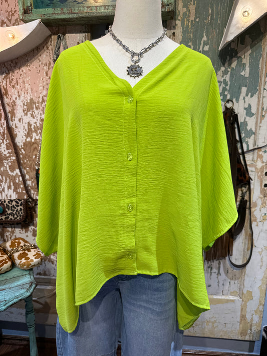 Bright Green Dress Top