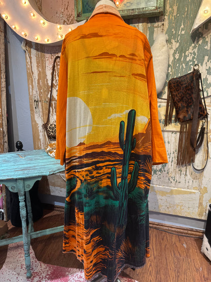 Linen Sunset Duster
