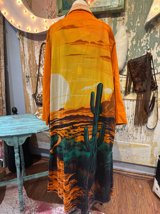 Linen Sunset Duster