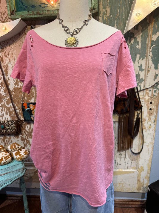 A Rare Bird Pink Layering Tee