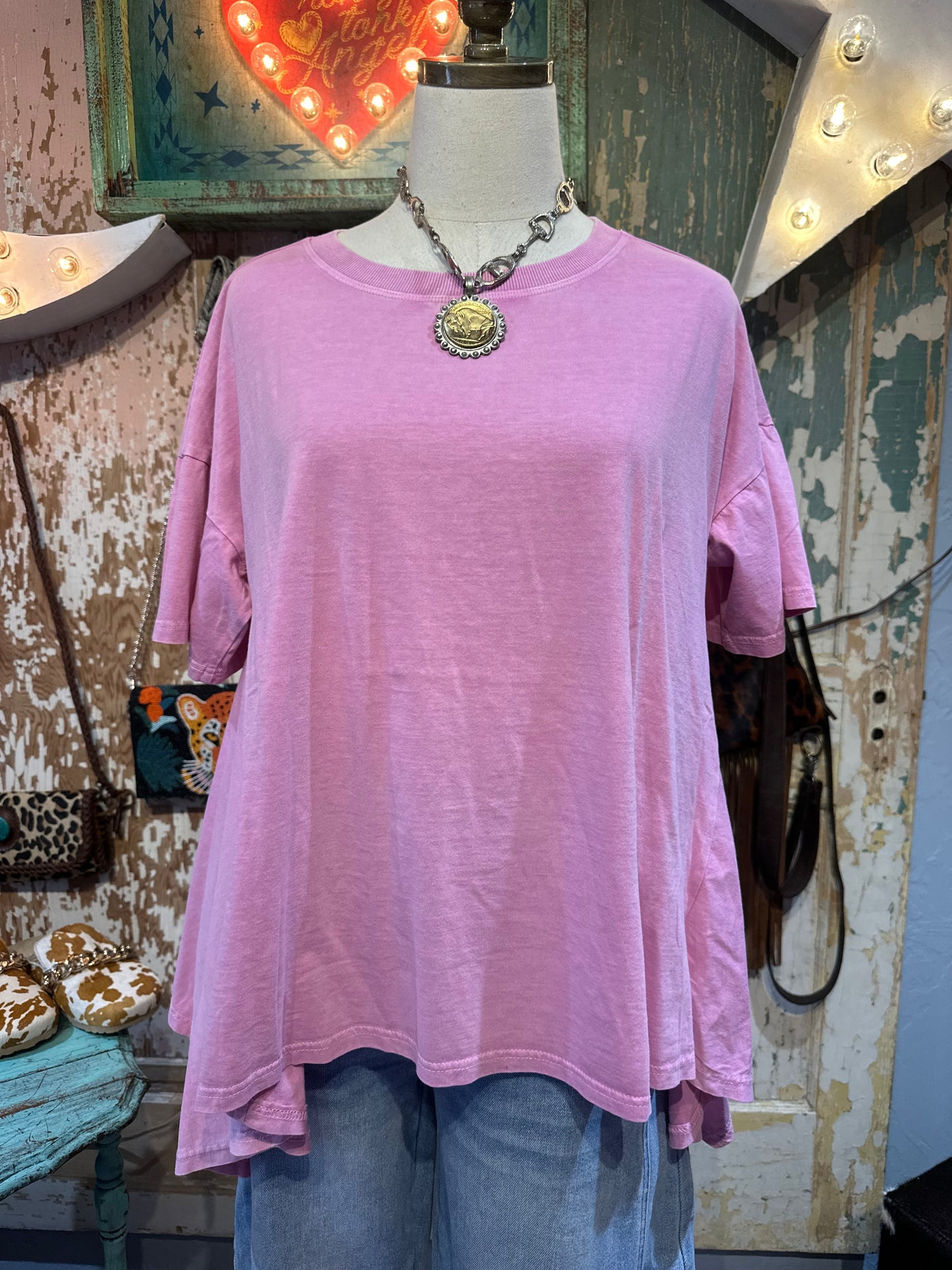 Easel Pink Layering Tee