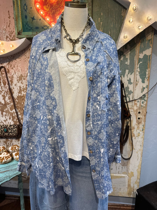 Oli & Hali Blue Bandana Top