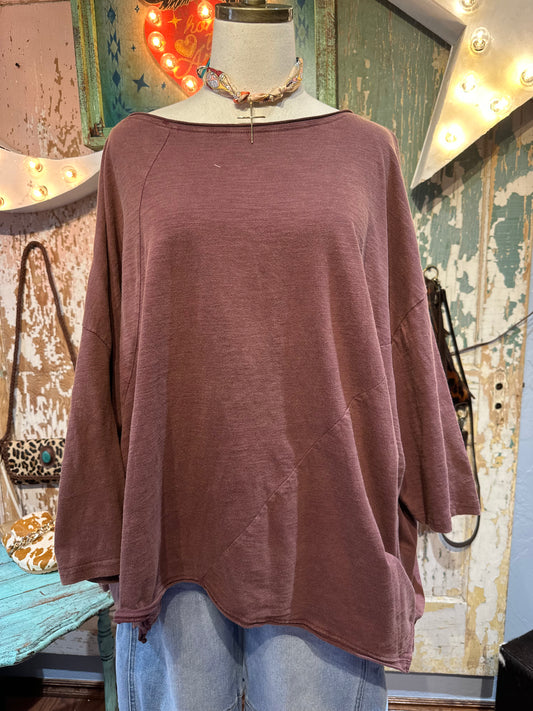 Jaded Gypsy Be Free Top - Maroon