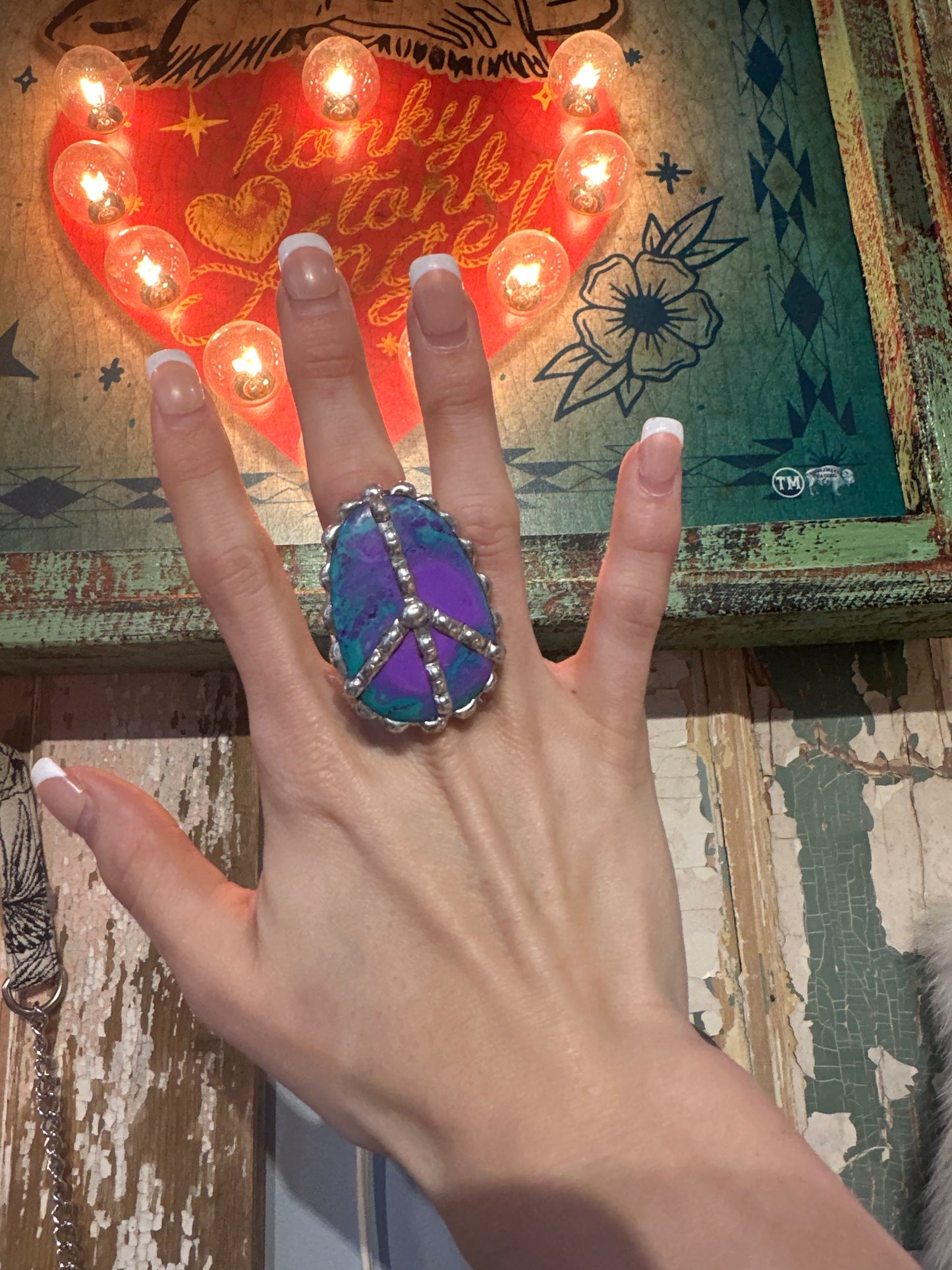 Purple Stretchy Peace Ring