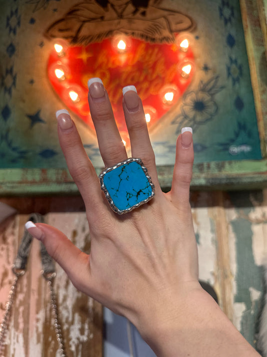 Inspired Turquoise Stretchy Ring