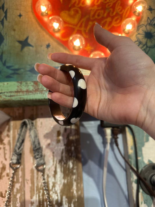 Black & White Polka Dot Bangle