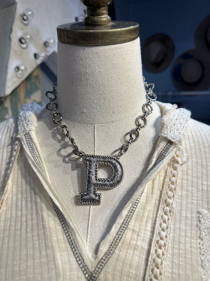 Inspired Silver Initial Necklaces