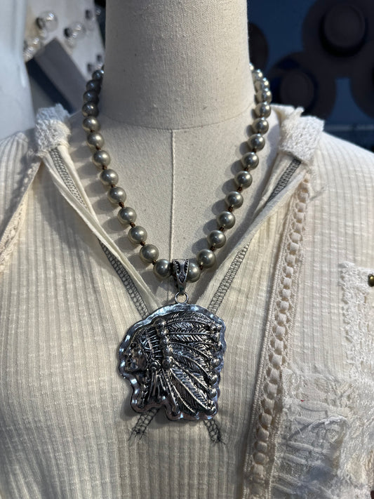 Inspired Silver Chief Necklace