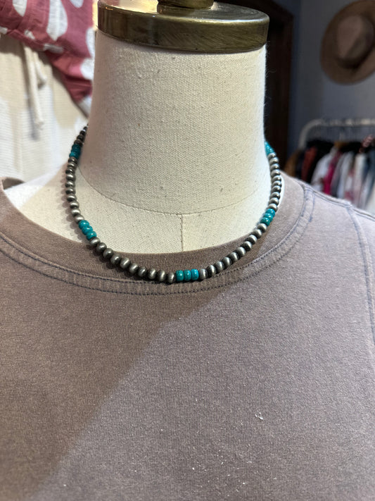 Inspired Silver & Turquoise Necklace