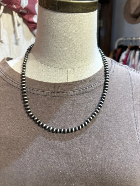 Inspired Silver Pearl Necklace