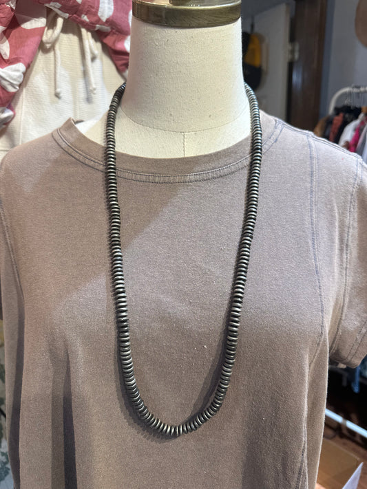 Inspired Silver Disc Necklace