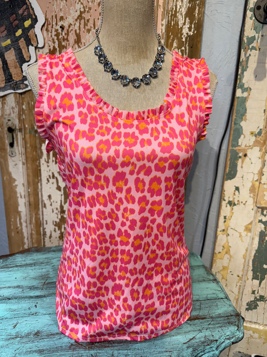 Pink Cheetah Tank