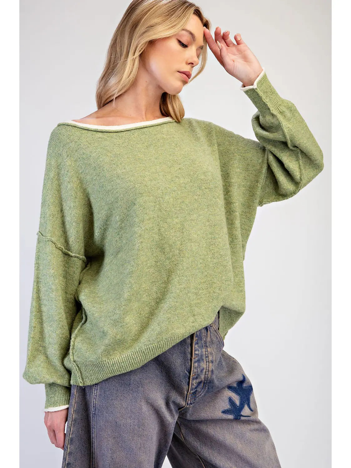 Olive Cozy Pullover Sweater