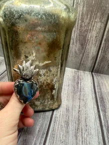 Labradorite Heart Ring