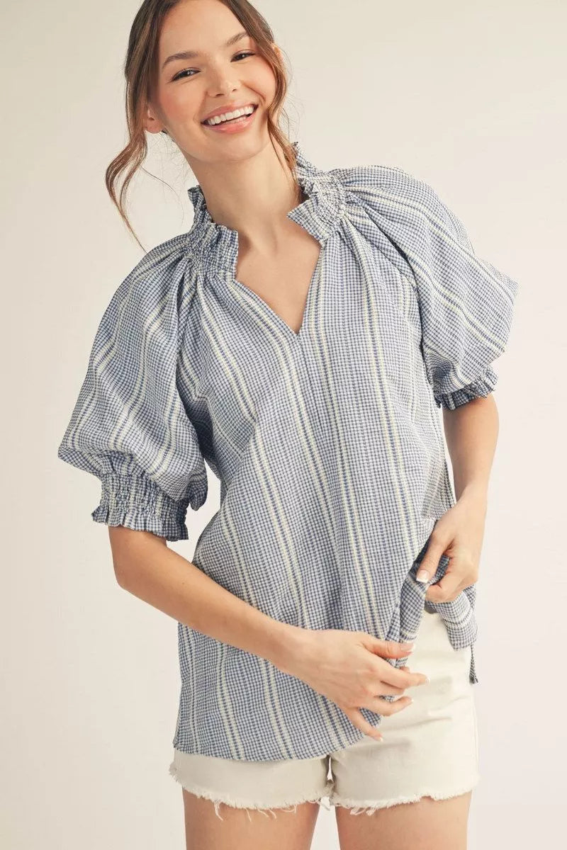 Blue Stripe Top