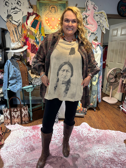 Blue Velvet Oatmeal Indian Tee
