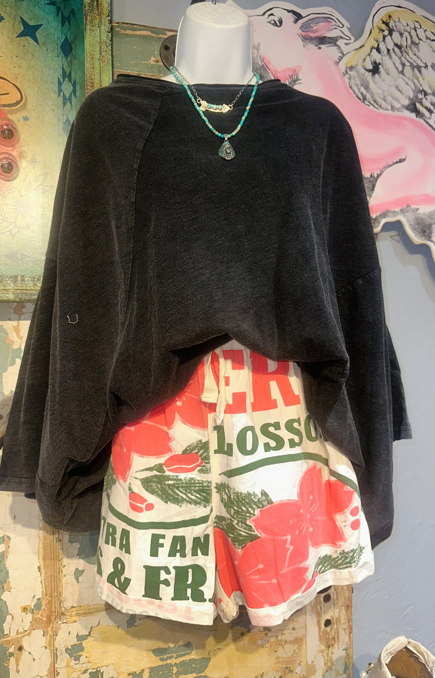 Jaded Gypsy Blossom Feedsack Shorts