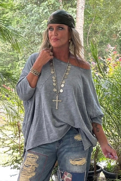 Jaded Gypsy Be Free Top - Vintage Denim