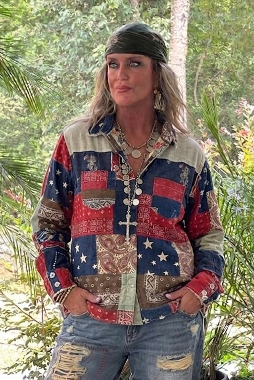 Jaded Gypsy Stars and Stripes Forever Top