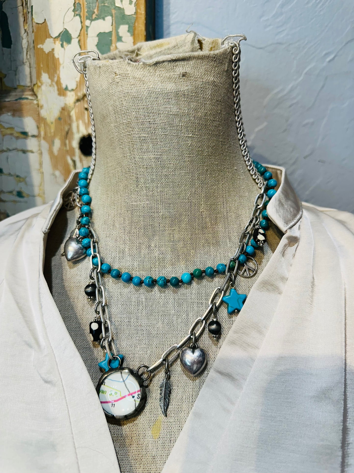 Art by Amy Map Charm Necklace